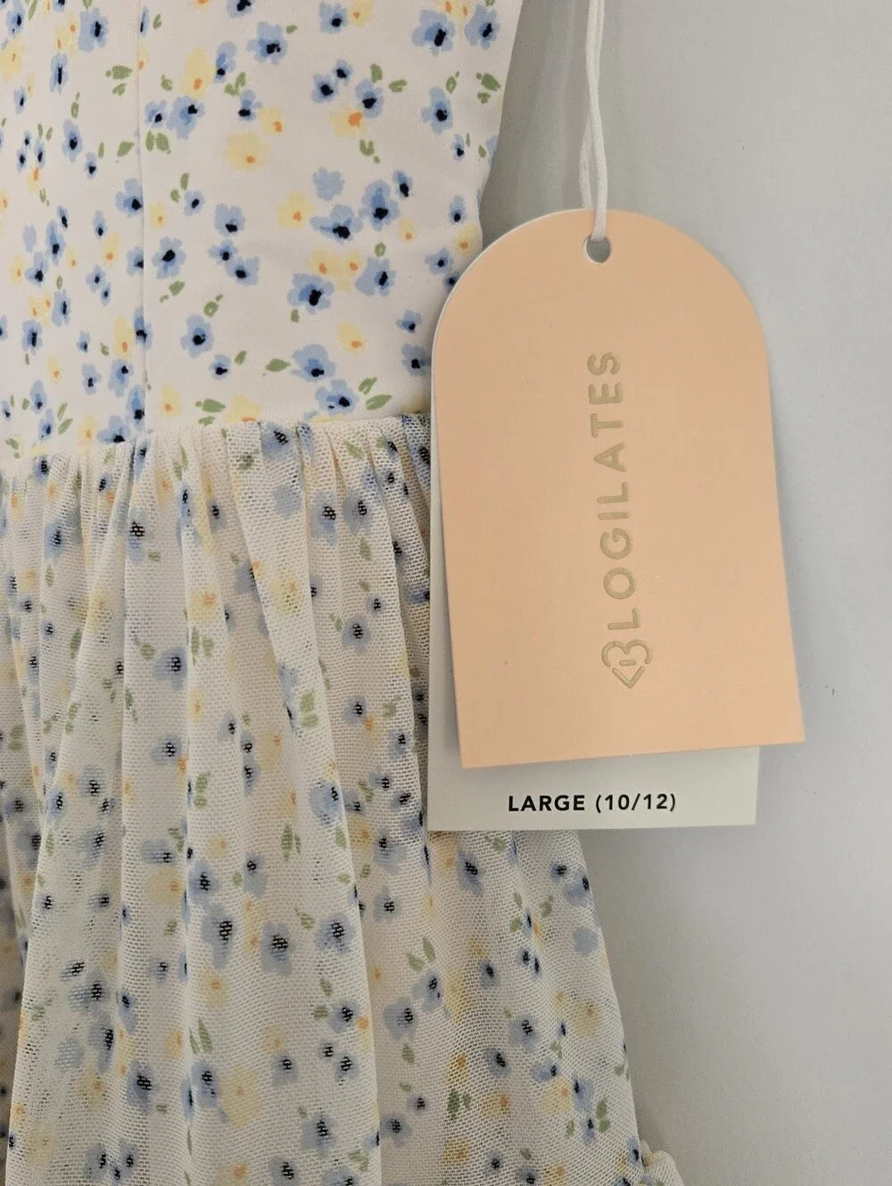 NWT Blogilates Girls' Mommy & Me Ballerina Ruffle Dress - White Floral Print